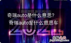 奇瑞auto是什么意思？ 奇瑞auto是什么意思车上的