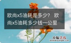 欧尚x5油耗是多少？ 欧尚x5油耗多少钱一公里