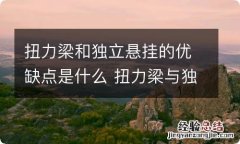 扭力梁和独立悬挂的优缺点是什么 扭力梁与独立悬挂的优缺点