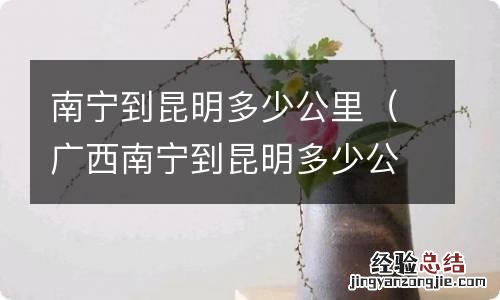 广西南宁到昆明多少公里 南宁到昆明多少公里