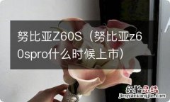 努比亚z60spro什么时候上市 努比亚Z60S