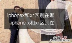 iphonex和xr区别在哪iphone x和xr区别在哪里