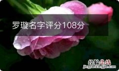 罗璇名字评分108分