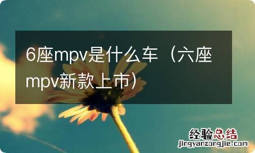 六座mpv新款上市 6座mpv是什么车