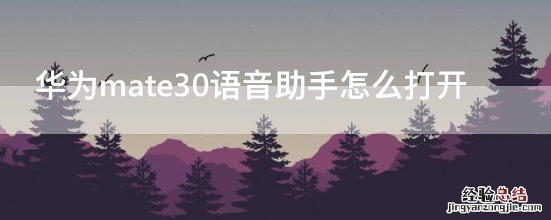 华为mate30语音助手怎么打开