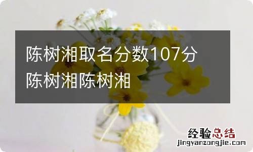 陈树湘取名分数107分 陈树湘陈树湘