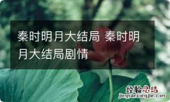 秦时明月大结局 秦时明月大结局剧情