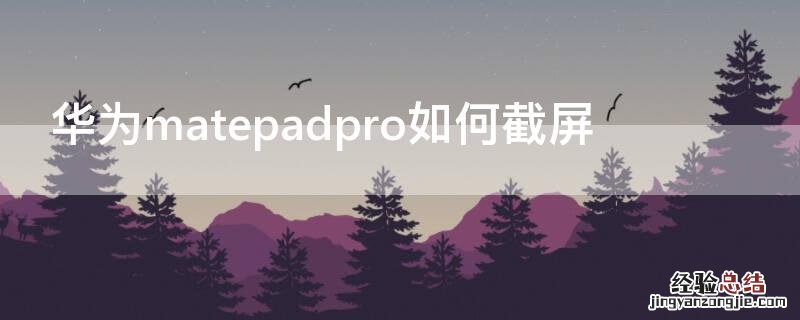 华为matepadpro如何截屏