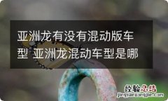 亚洲龙有没有混动版车型 亚洲龙混动车型是哪款