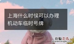 上海什么时候可以办理机动车临时号牌