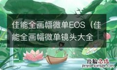 佳能全画幅微单镜头大全 佳能全画幅微单EOS