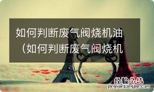 如何判断废气阀烧机油图片 如何判断废气阀烧机油