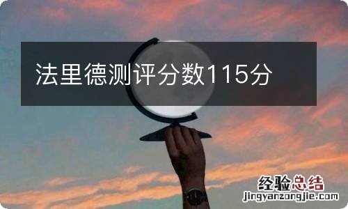 法里德测评分数115分