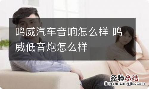 鸣威汽车音响怎么样 鸣威低音炮怎么样