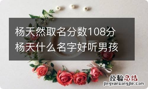 杨天然取名分数108分 杨天什么名字好听男孩