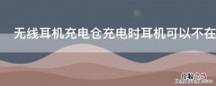 无线耳机充电仓充电时耳机可以不在里面吗