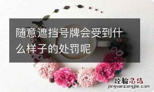 随意遮挡号牌会受到什么样子的处罚呢