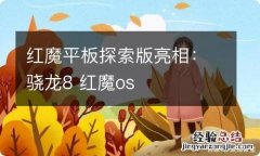 红魔平板探索版亮相：骁龙8 红魔os