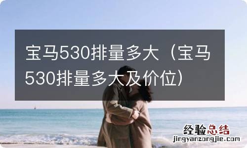 宝马530排量多大及价位 宝马530排量多大