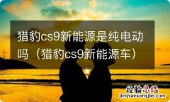 猎豹cs9新能源车 猎豹cs9新能源是纯电动吗