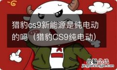 猎豹CS9纯电动 猎豹cs9新能源是纯电动的吗