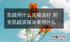 凯越用什么波箱油好 别克凯越波箱油要用什么牌子好