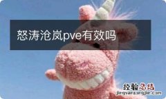 怒涛沧岚pve有效吗