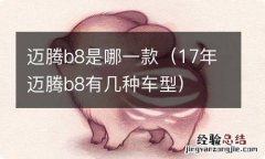 17年迈腾b8有几种车型 迈腾b8是哪一款