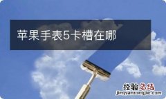 苹果手表5卡槽在哪