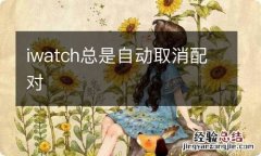 iwatch总是自动取消配对