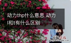 动力thp什么意思 动力l和t有什么区别