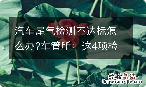 汽车尾气检测不达标怎么办?车管所：这4项检查下