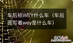 车后面写着wey是什么车 车后标WEY什么车