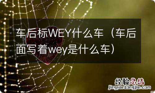 车后面写着wey是什么车 车后标WEY什么车