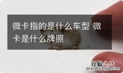 微卡指的是什么车型 微卡是什么牌照