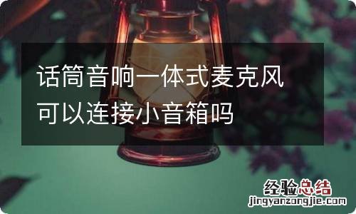 话筒音响一体式麦克风可以连接小音箱吗