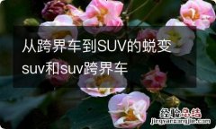 从跨界车到SUV的蜕变 suv和suv跨界车