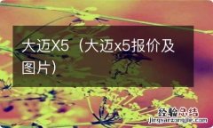 大迈x5报价及图片 大迈X5