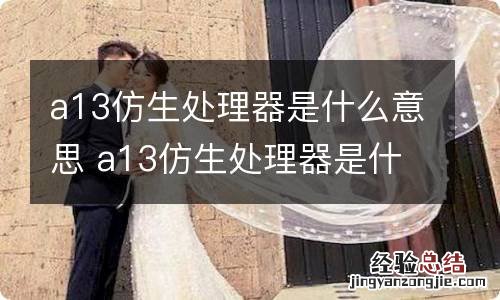 a13仿生处理器是什么意思 a13仿生处理器是什么