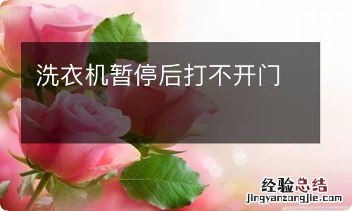 洗衣机暂停后打不开门