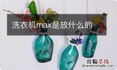 洗衣机max是放什么的