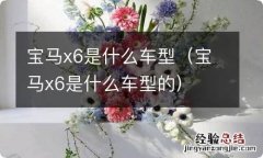 宝马x6是什么车型的 宝马x6是什么车型