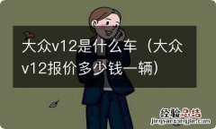 大众v12报价多少钱一辆 大众v12是什么车