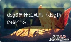 dsg指的是什么 dsg6是什么意思