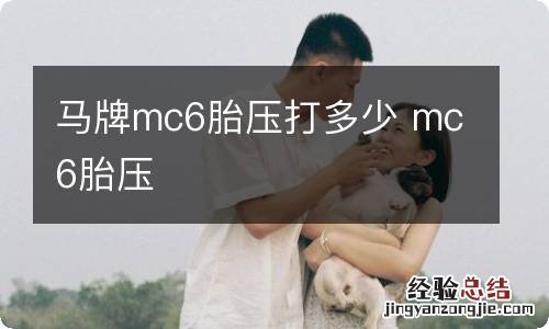 马牌mc6胎压打多少 mc6胎压