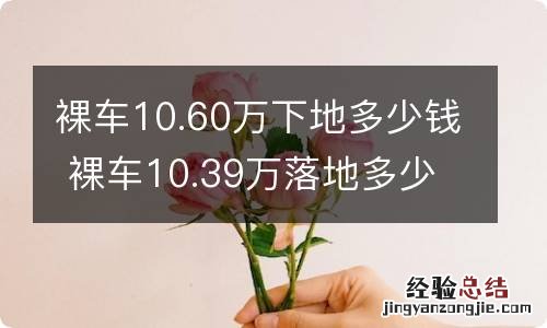 裸车10.60万下地多少钱 裸车10.39万落地多少钱