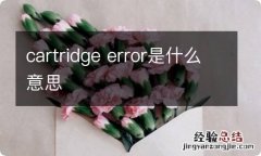 cartridge error是什么意思