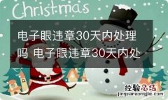 电子眼违章30天内处理吗 电子眼违章30天内处理不处理的话怎样