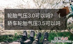 轿车轮胎气压3.5可以吗 轮胎气压3.0可以吗？