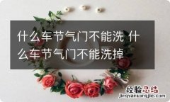 什么车节气门不能洗 什么车节气门不能洗掉